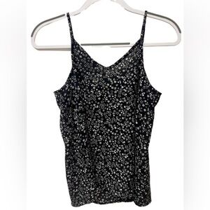 SO Black and White Flower Camisole Strap Top in Size XS